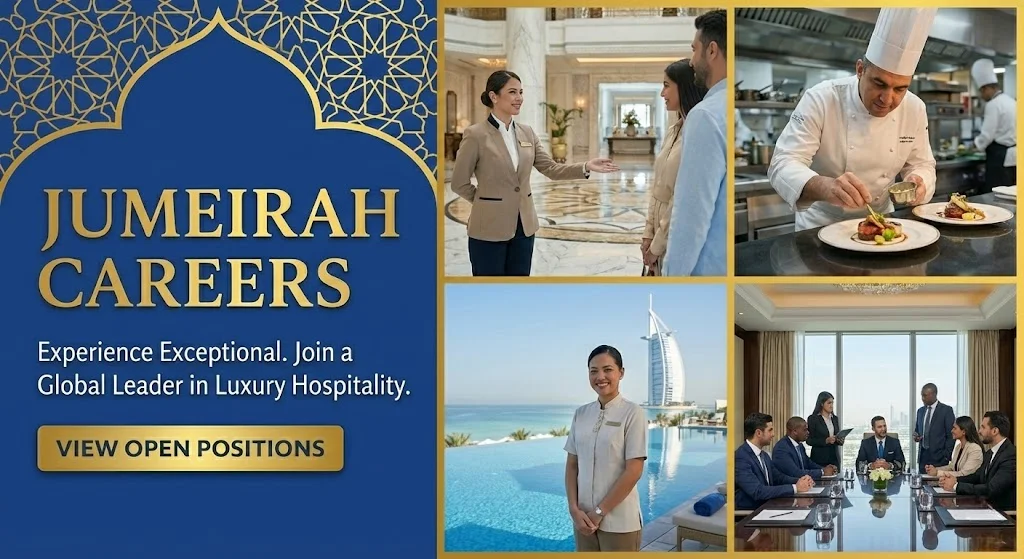 Jumeirah Hotel Job Vacancy in Dubai