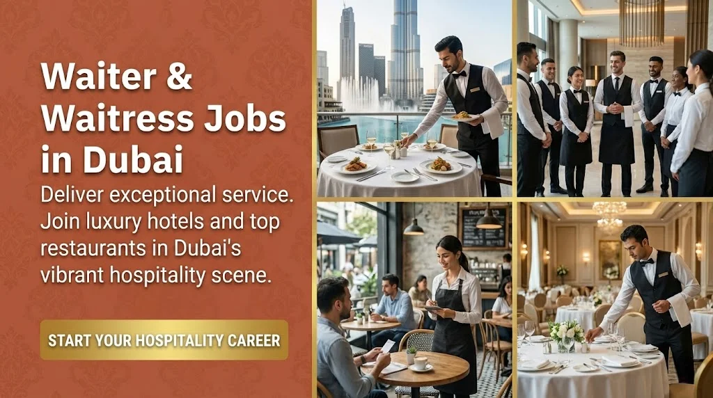 Waiter Jobs in Dubai With Accommodation